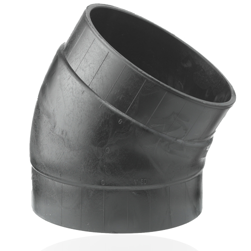 PE-Abfluss, Bogen 30&deg;